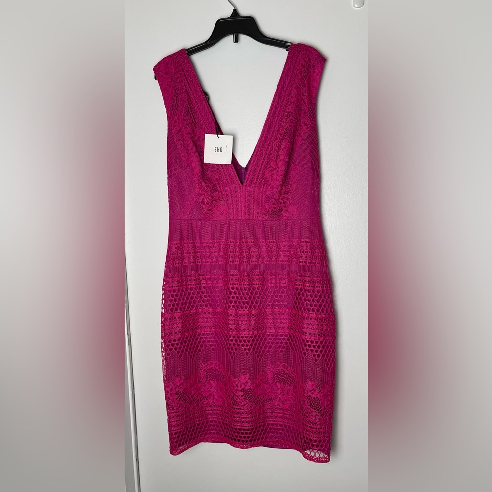 SHO by Tadashi Shoji Pink Lace Cocktail Dress -NWT